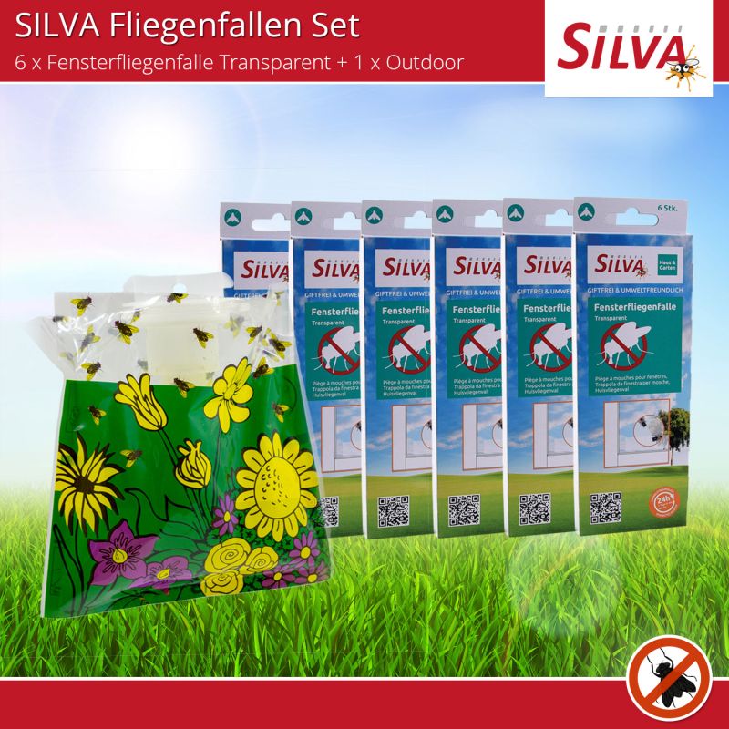 Silva Monitoring Fliegenfalle Outdoor 1er + Silva Fliegenfalle Transparent 36er